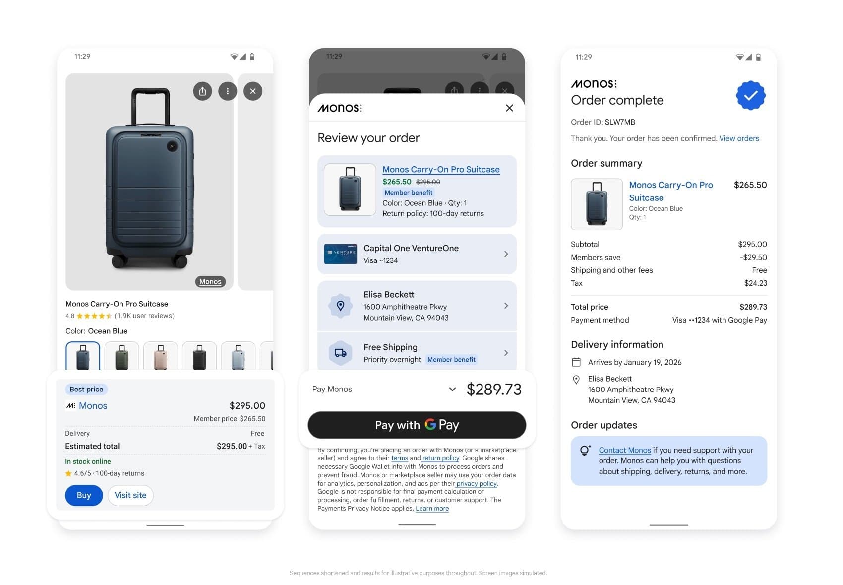 Complete shopping journey in an AI conversation—from product discovery to purchase