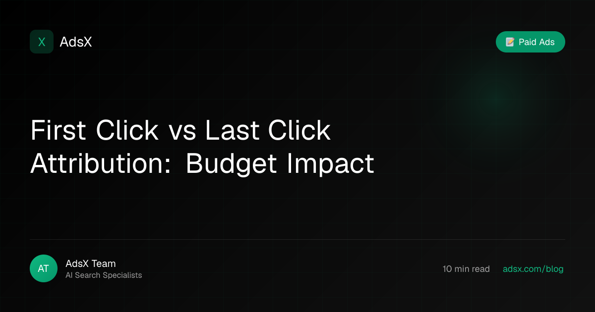 First Click vs Last Click Attribution: Budget Impact | AdsX